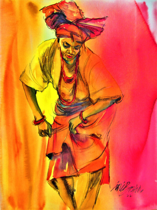 Celebration - By Ini Brown - Water color on paper